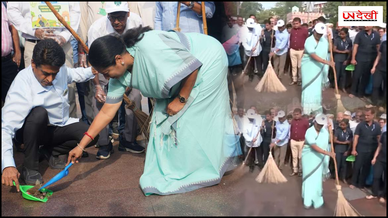 CM रेखा गुप्ता ने कनॉट प्लेस पर की सफाई, 20 दिन तक चलेगा अभियान