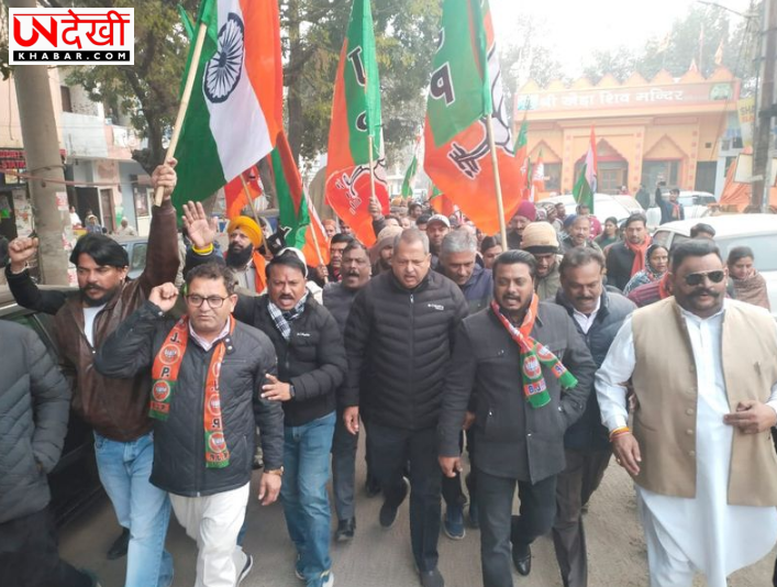 मणिमाजरा में भाजपा ने आयोजित की रैली, सुमन की भाभी की गिरफ्तारी के विरोध में प्रदर्शन