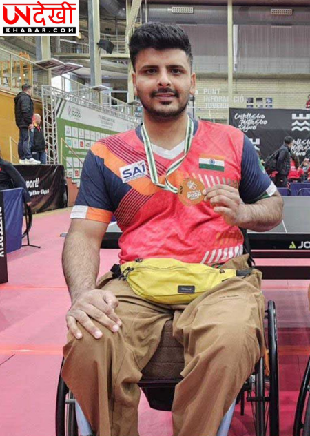 पैरा टेबल टेनिस खिलाड़ी शुभम वाधवा ने स्पेन में जीता कांस्य पदक