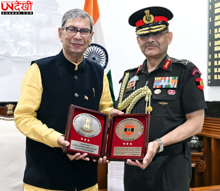 पश्चिमी कमान के सेना कमांडर ने हरियाणा के राज्यपाल से की मुलाकात