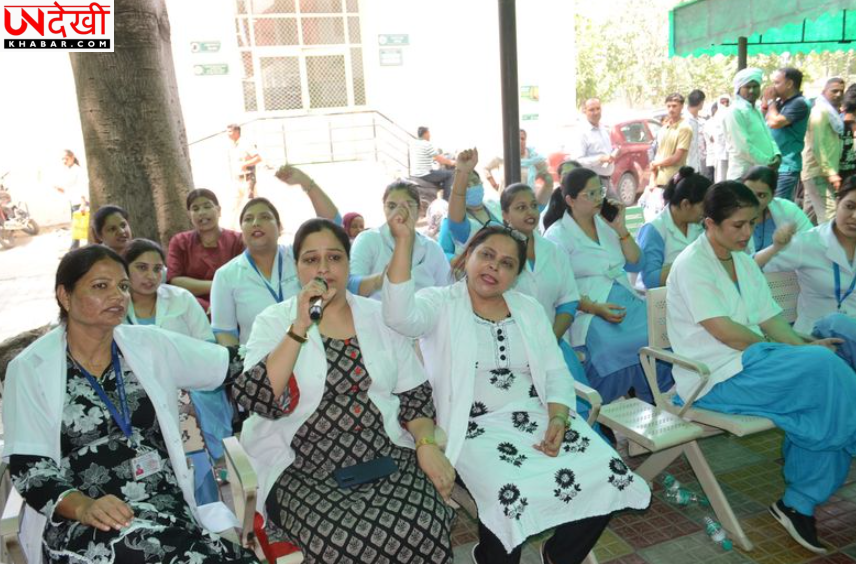 कुरुक्षेत्र विवाद पर भड़का नर्सिंग स्टाफ, करनाल सिविल अस्पताल में दो घंटे की पेन-डाउन हड़ताल