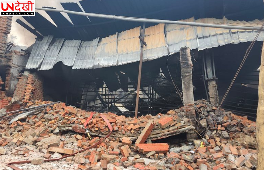 लुधियाना के हैम्ब्रां स्थित टेक्सटाइल फैक्ट्री में भीषण आग, बुझाने के दौरान छत का हिस्सा गिरा; दमकल कर्मी बाल-बाल बचे