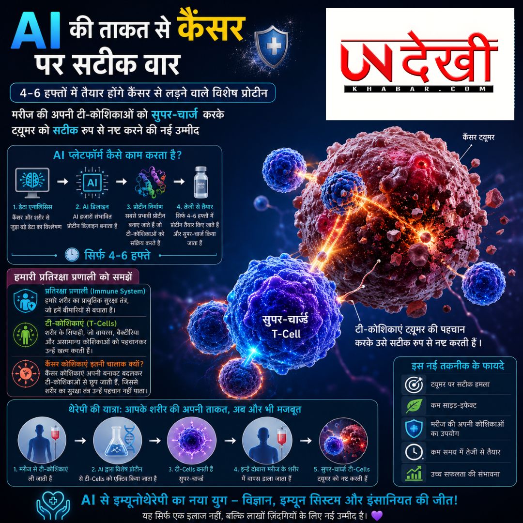 कैंसर के खिलाफ AI की ‘सुपर-मिसाइल’: अब सालों का इंतजार खत्म, महज कुछ हफ्तों में तैयार होंगी ट्यूमर-किलर सेल्स
