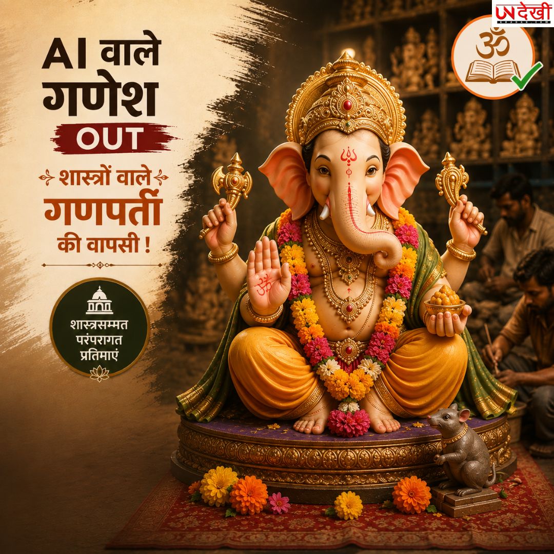 AI वाले गणेश आउट, शास्त्रों वाले गणपति की वापसी! इस गणेशोत्सव बदल गया श्रद्धालुओं का ट्रेंड