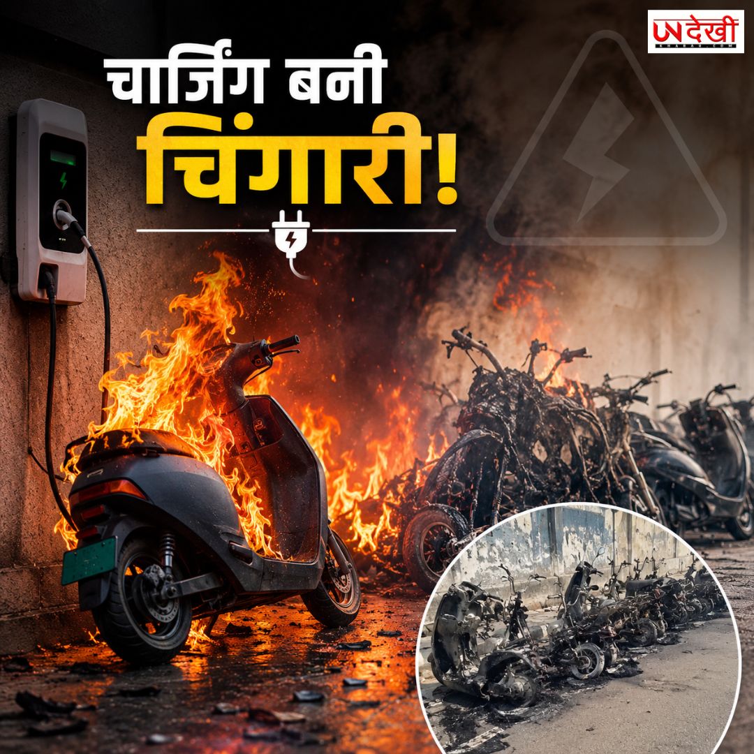 जोधपुर में चार्जिंग के दौरान EV में लगी आग, 8 दुपहिया वाहन जलकर राख; शॉर्ट सर्किट की आशंका