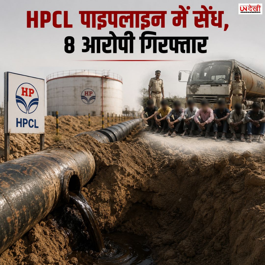 बालोतरा में जमीन के नीचे चल रहा था तेल चोरी का खेल! HPCL पाइपलाइन में लगाई सेंध, 8 आरोपी गिरफ्तार