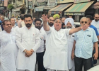 गढ़शंकर में चोरी की घटनाओं के खिलाफ कांग्रेस का प्रदर्शन: थाने के बाहर हंगामा, पुलिस-सरकार पर आरोप
