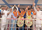 CWG गोल्ड विजेता साक्षी चौधरी और प्रिया घांघस का भिवानी में भव्य स्वागत, गांव धनाना में जश्न का माहौल