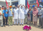 गरशंकर में CPM कार्यकर्ताओं का केंद्र सरकार के खिलाफ प्रदर्शन, महंगाई के विरोध में फूंका पुतला