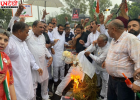 हरियाणा में CEC ज्ञानेश कुमार के खिलाफ कांग्रेस का प्रदर्शन, इस्तीफे की मांग; वोटिंग अधिकारों की सुरक्षा पर उठाए सवाल