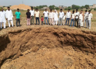 नूंह में HORC टनल के ऊपर धंसी जमीन, 20 मीटर के दायरे में हुआ गड्ढा; ग्रामीणों ने जांच और मुआवजे की मांग की