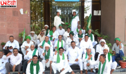 करनाल में किसानों का धरना, नई खरीद नियमों के खिलाफ मंडी दफ्तर बंद