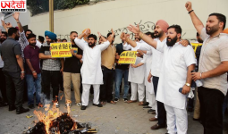 AAP का ट्राइडेंट ग्रुप ऑफिस के बाहर प्रदर्शन, राजिंदर गुप्ता पर ‘विश्वासघात’ का आरोप