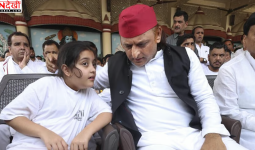 प्रतीक यादव के अंतिम संस्कार में अखिलेश यादव और भतीजी का भावुक पल वायरल