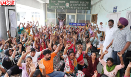 मेरी रसोई योजना में राशन किट पैक करने वाले मजदूरों का प्रदर्शन, 8 घंटे तक श्रम विभाग कार्यालय का घेराव