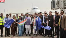 जेवर एयरपोर्ट पर शुरू हुआ कमर्शियल ऑपरेशन, किसानों को सम्मानित कर पहली चार्टर फ्लाइट से भेजा गया लखनऊ