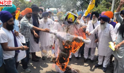 विवादित वीडियो मामले पर गरमाई सियासत: अकाली दल वारिस पंजाब दे ने CM भगवंत मान का पुतला फूंका, न्यायिक जांच और इस्तीफे की मांग