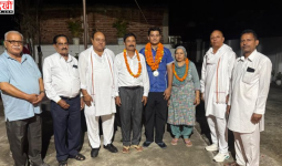 जापान में एशियन गेम्स में रजत पदक जीतने वाले नीरज कुमार सम्मानित, माता-पिता को भी किया गया सम्मानित
