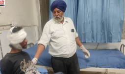 तरनतारन के अड्डा बाजार में दुकान पर फायरिंग, लोगों ने आरोपी को पकड़कर पीटा; साथी फरार