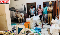 अमृतसर में अवैध पटाखा फैक्ट्री का भंडाफोड़, तीन गिरफ्तार; भारी मात्रा में विस्फोटक सामग्री बरामद