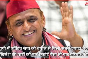 यूपी में एक्टिव सपा को बंगाल से मिला सबसे ज्यादा चंदा, अखिलेश की पार्टी को एक तिहाई पैसा तो एक परिवार ने दिया