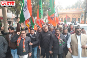 मणिमाजरा में भाजपा ने आयोजित की रैली, सुमन की भाभी की गिरफ्तारी के विरोध में प्रदर्शन