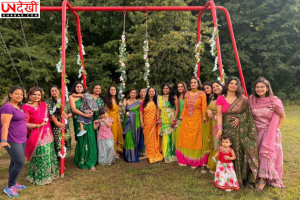 अमेरिका के मिशिगन में पहली बार हरियाणवी तीज महोत्सव, झूले और पारंपरिक खेलों से जीवंत हुई हरियाणा की संस्कृति