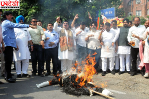 झोटा हत्याकांड पर BJP का प्रदर्शन, CM भगवंत मान का पुतला फूंका; CBI जांच की मांग