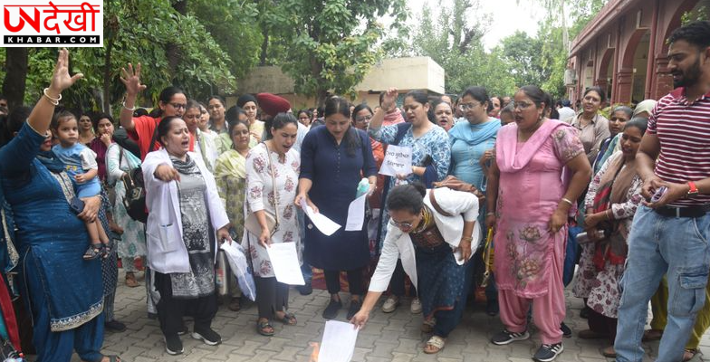 CHO की हड़ताल तेज: लंबित मांगों को लेकर सिविल सर्जन कार्यालय के बाहर प्रदर्शन, 2 जुलाई को CM आवास के बाहर महाआंदोलन का ऐलान